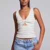 Fashion Tramonti Como Stripe Tank Top Women Loungewear | Tops