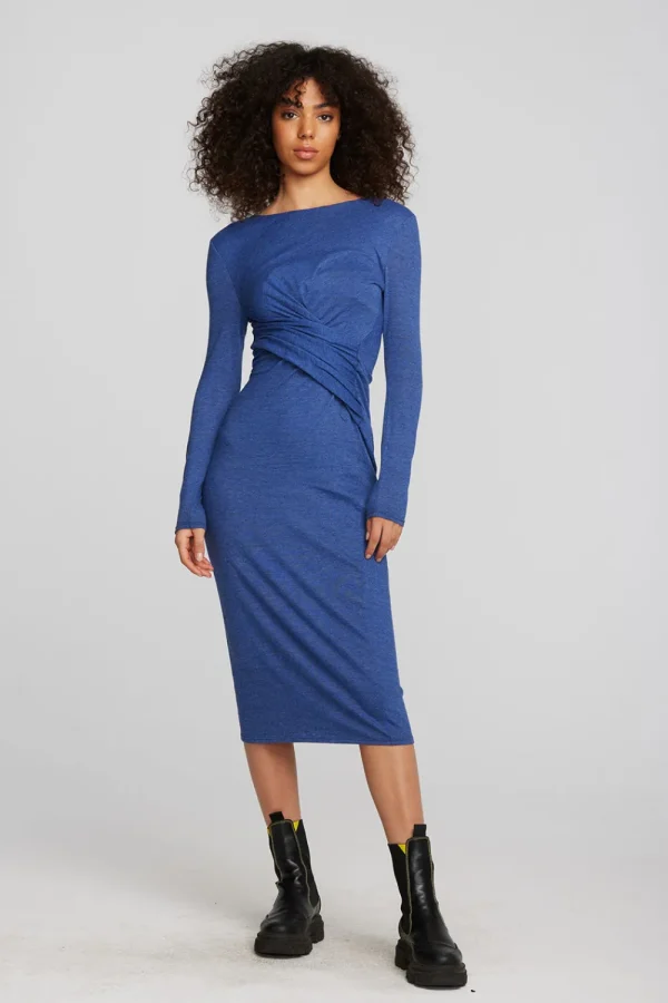Sale Triblend Corset Wrap Midi Dress Women Dresses