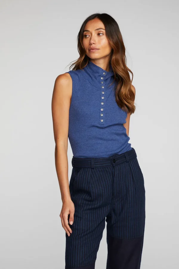 Flash Sale Triblend Rib Knit Button Down Tank Women Loungewear | Tops