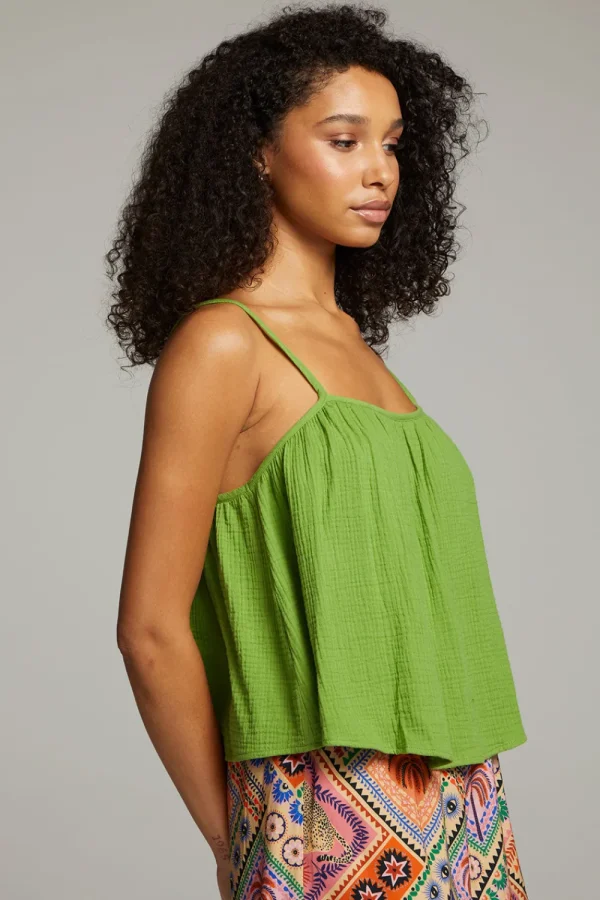 Outlet Tropical Piquant Green Top Women Loungewear | Tops