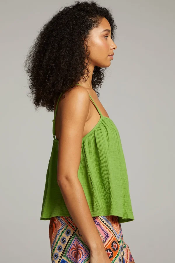 Outlet Tropical Piquant Green Top Women Loungewear | Tops