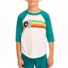 Best Sale Turntable Rainbow Recycled Vintage Jersey Baseball Tee Kids/BOY Boys