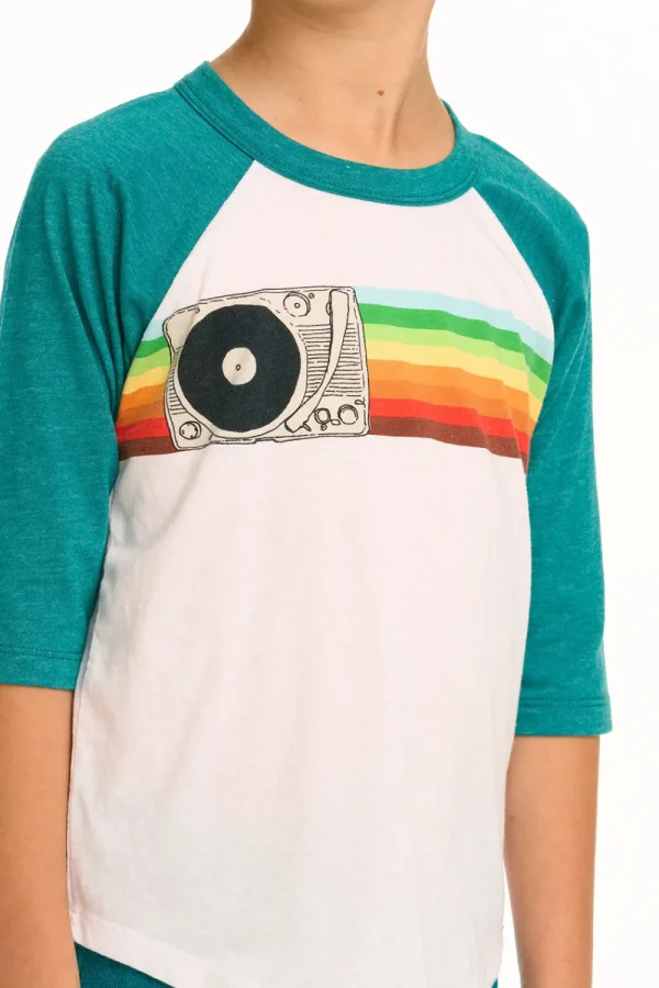 Best Sale Turntable Rainbow Recycled Vintage Jersey Baseball Tee Kids/BOY Boys