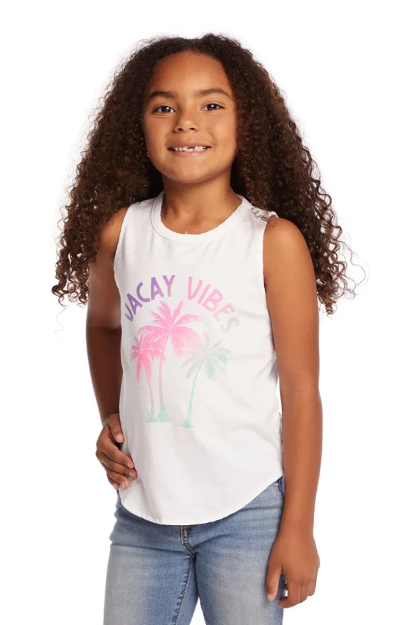 Outlet Vacay Vibes Girls Vintage Jersey Shirttail Muscle Kids Girls