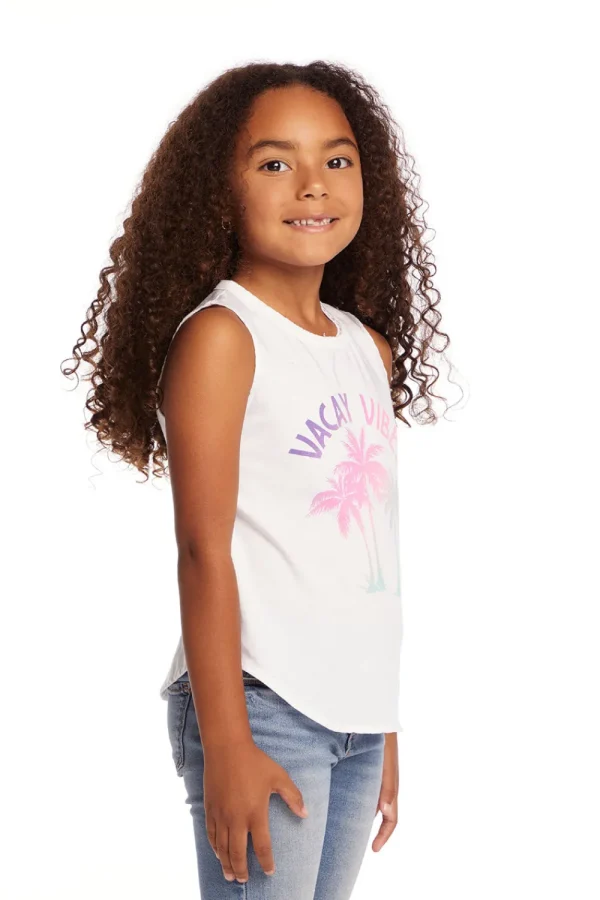 Outlet Vacay Vibes Girls Vintage Jersey Shirttail Muscle Kids Girls