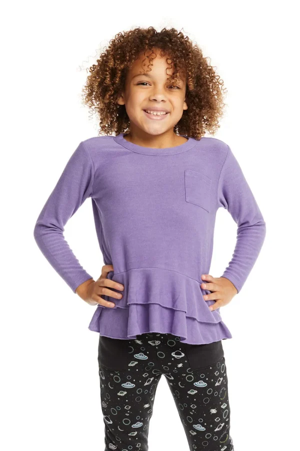 Flash Sale Veronica Purple Long Sleeve Tee Kids Girls