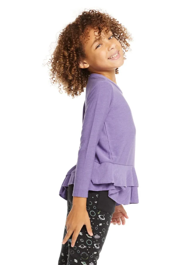 Flash Sale Veronica Purple Long Sleeve Tee Kids Girls