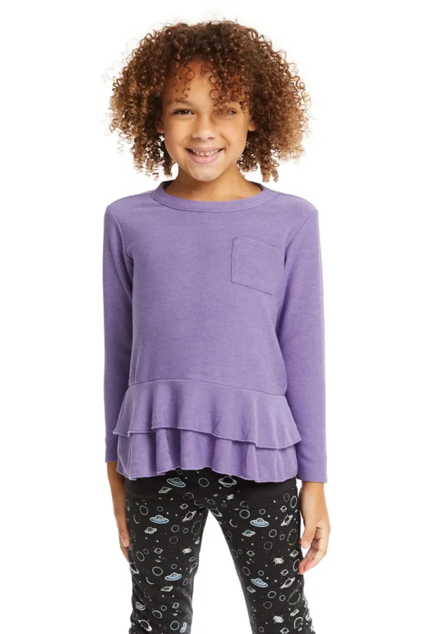 Flash Sale Veronica Purple Long Sleeve Tee Kids Girls