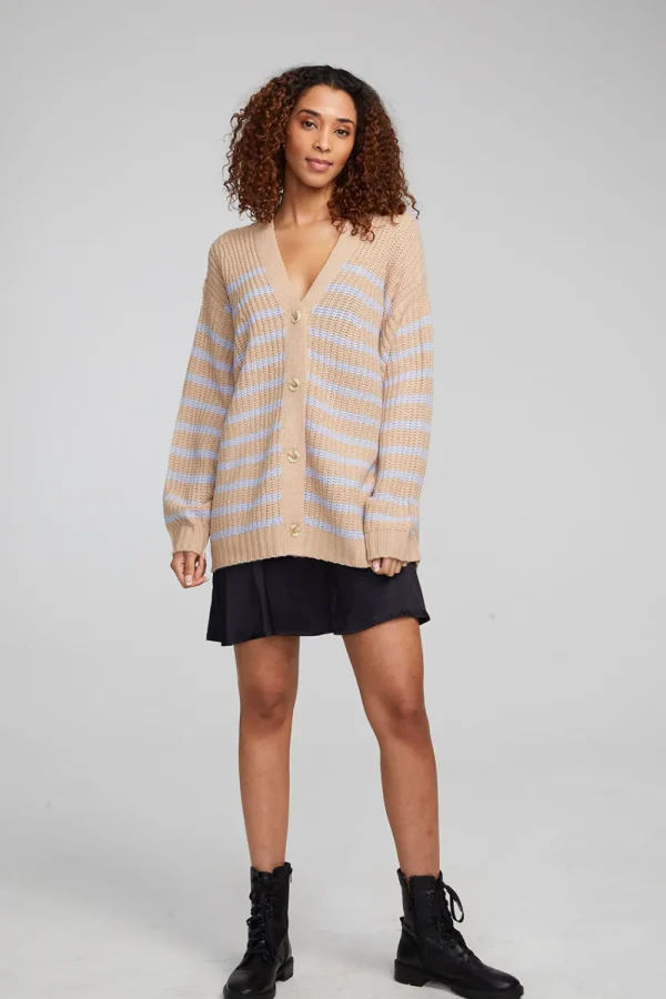 New Vibe Fairfax Stripe Cardigan Women Outerwear | Tops