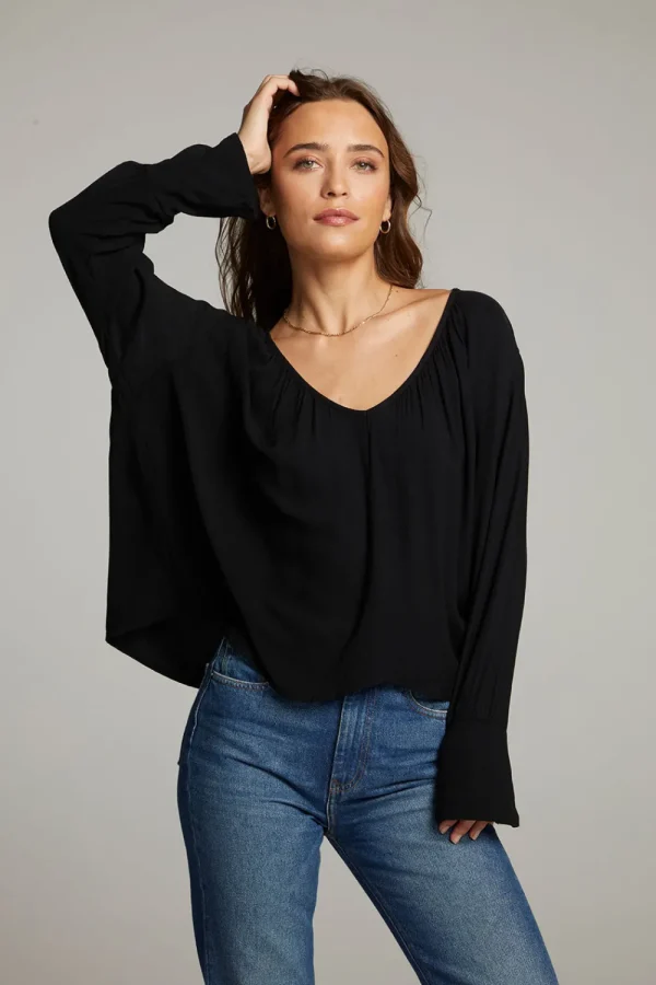 Discount Warren Licorice Blouse Women Loungewear | Tops