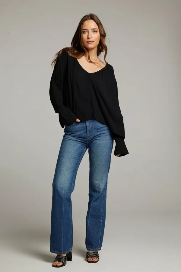 Discount Warren Licorice Blouse Women Loungewear | Tops