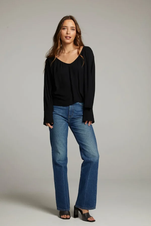 Discount Warren Licorice Blouse Women Loungewear | Tops