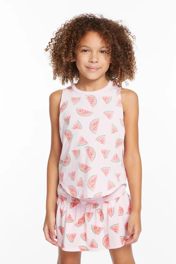 Store Watermelon Heaven Girls Vintage Jersey Shirttail Muscle Kids Girls