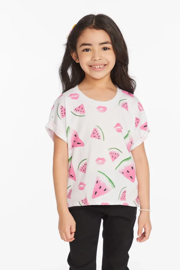 Clearance Watermelon Lips Girls Tee Kids Girls