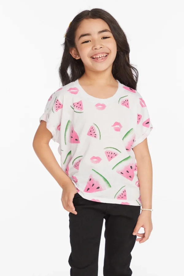 Clearance Watermelon Lips Girls Tee Kids Girls