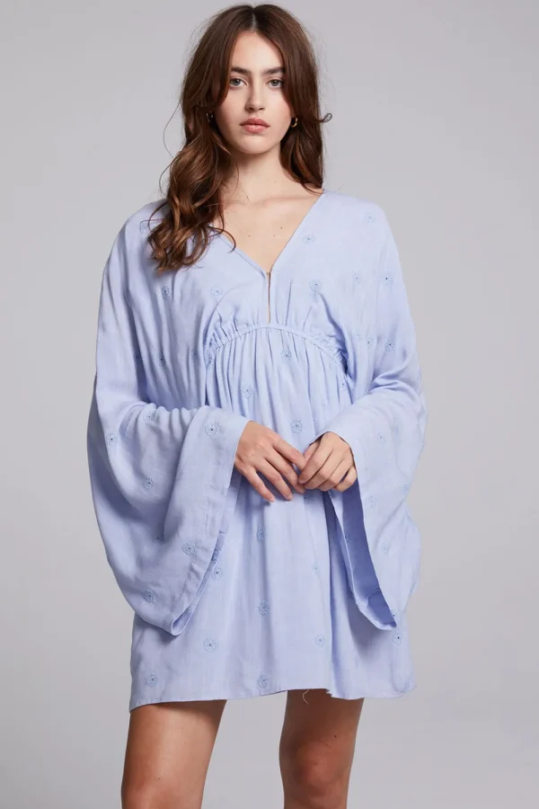 Cheap Waverly Faded Denim Blue Mini Dress Women Loungewear | Dresses