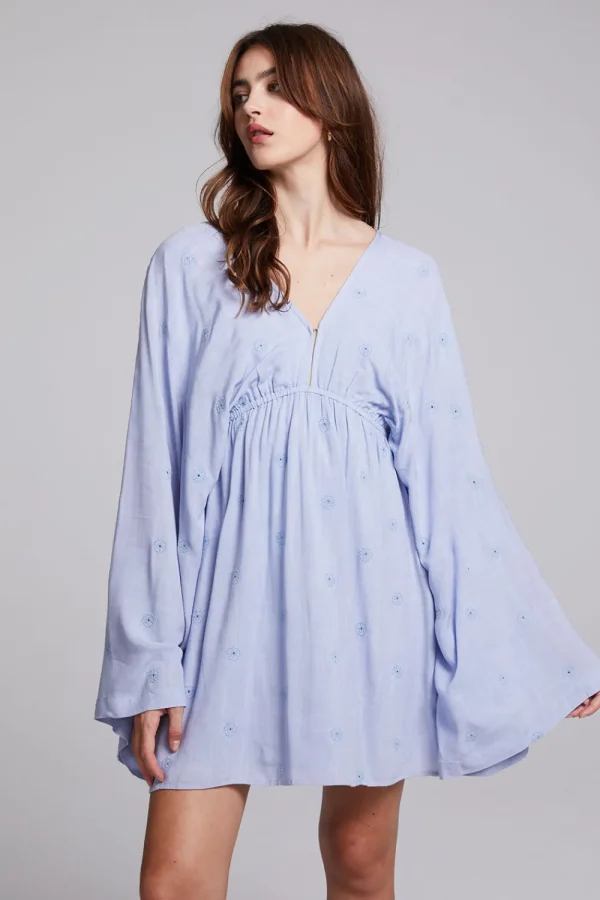 Cheap Waverly Faded Denim Blue Mini Dress Women Loungewear | Dresses