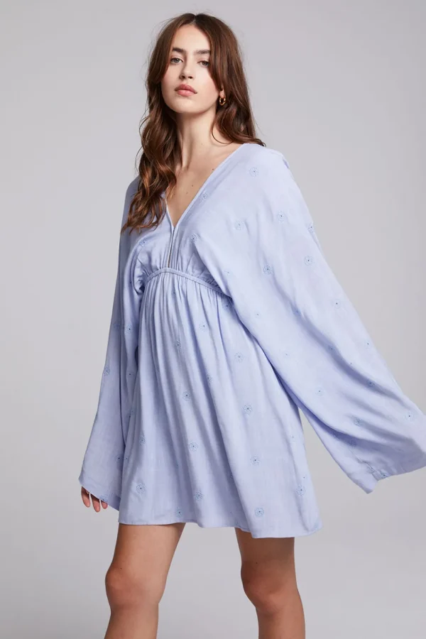 Cheap Waverly Faded Denim Blue Mini Dress Women Loungewear | Dresses