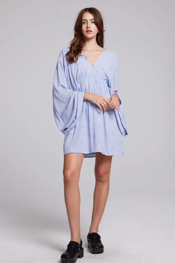 Cheap Waverly Faded Denim Blue Mini Dress Women Loungewear | Dresses