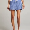 Cheap West Cobalt Blue Palm Short Women Loungewear | Bottoms