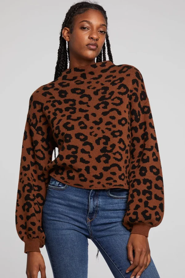 Fashion Willie Old Town Leopard Pullover Women Outerwear | Loungewear