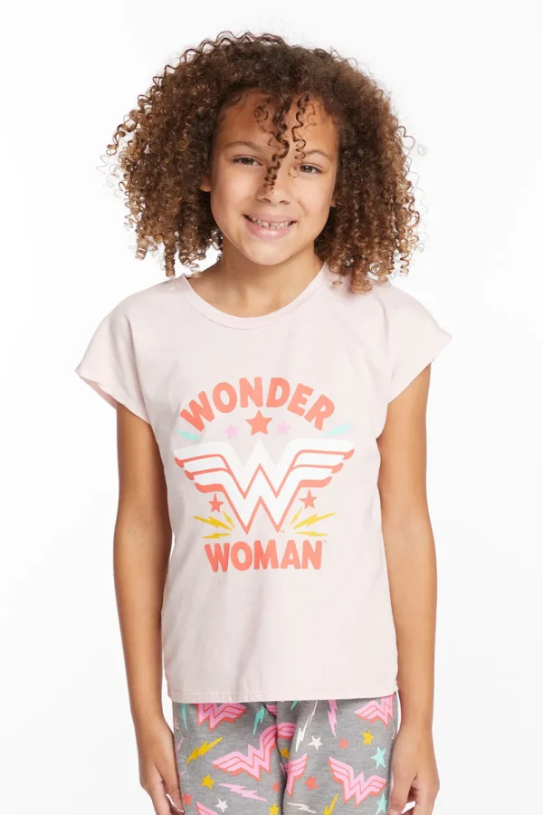 Best Wonder Woman Retro Logo Girls Tee Kids Girls
