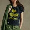 Hot Woodstock Bird On Guitar Tee Women Loungewear | Music