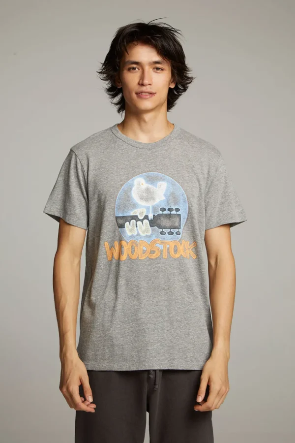 Outlet Woodstock Bird On Guitar Crew Neck Tee Women Tops | Music