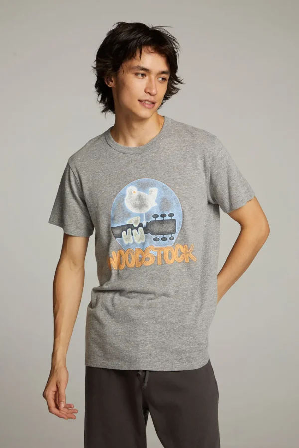 Outlet Woodstock Bird On Guitar Crew Neck Tee Women Tops | Music
