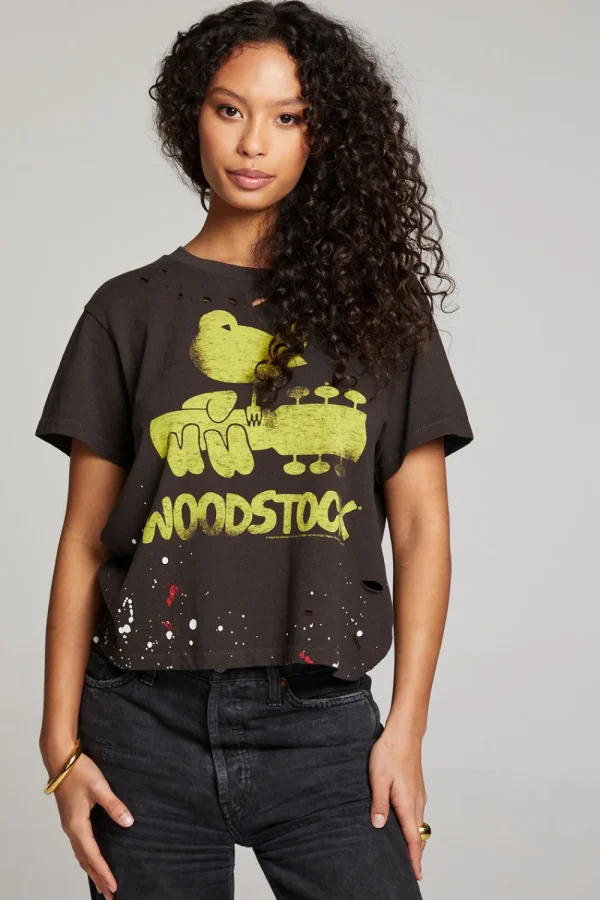 Hot Woodstock Bird On Guitar Tee Women Loungewear | Music