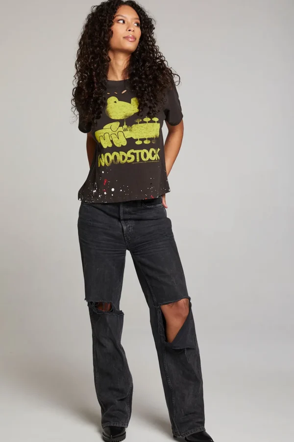 Hot Woodstock Bird On Guitar Tee Women Loungewear | Music