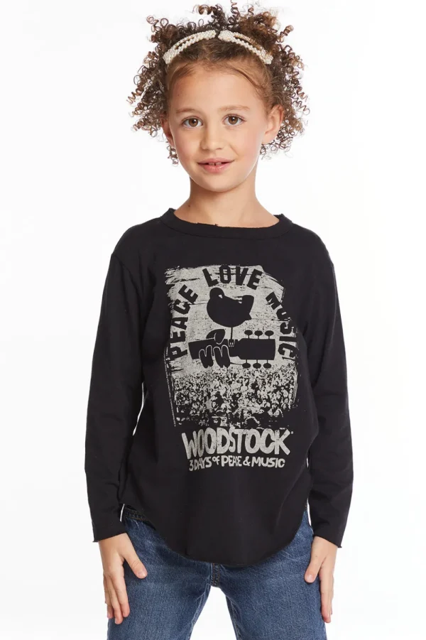 Clearance Woodstock Peace Love Music Girls Long Sleeve Women/Kids Girls | Music