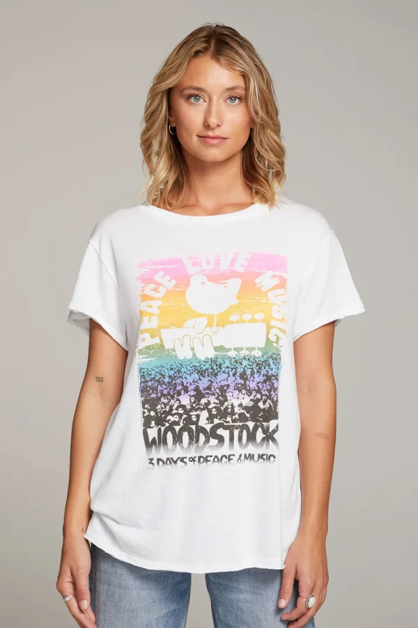 Outlet Woodstock Peace Love Music Tee Women Loungewear | Music
