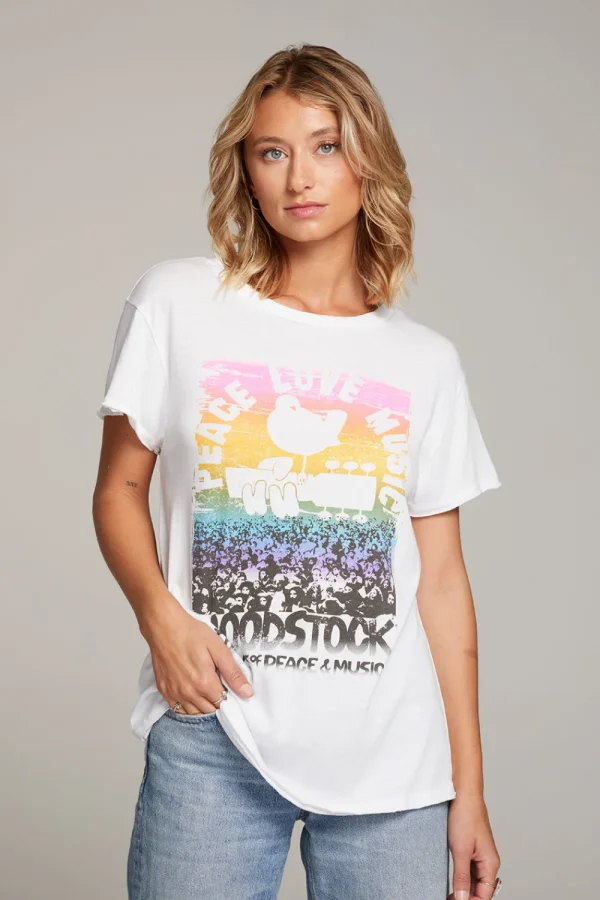Outlet Woodstock Peace Love Music Tee Women Loungewear | Music