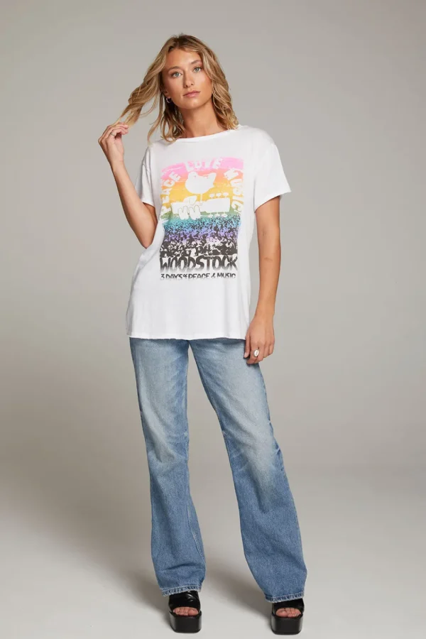 Outlet Woodstock Peace Love Music Tee Women Loungewear | Music