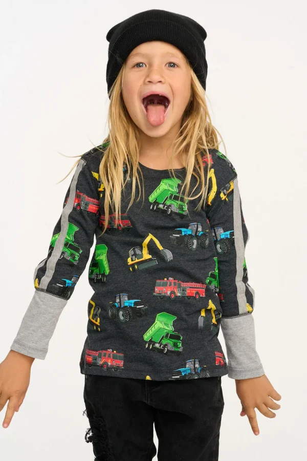 Hot Work Trucks Long Sleeve Kids/BOY Boys