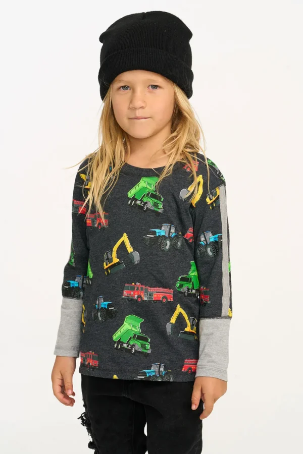 Hot Work Trucks Long Sleeve Kids/BOY Boys