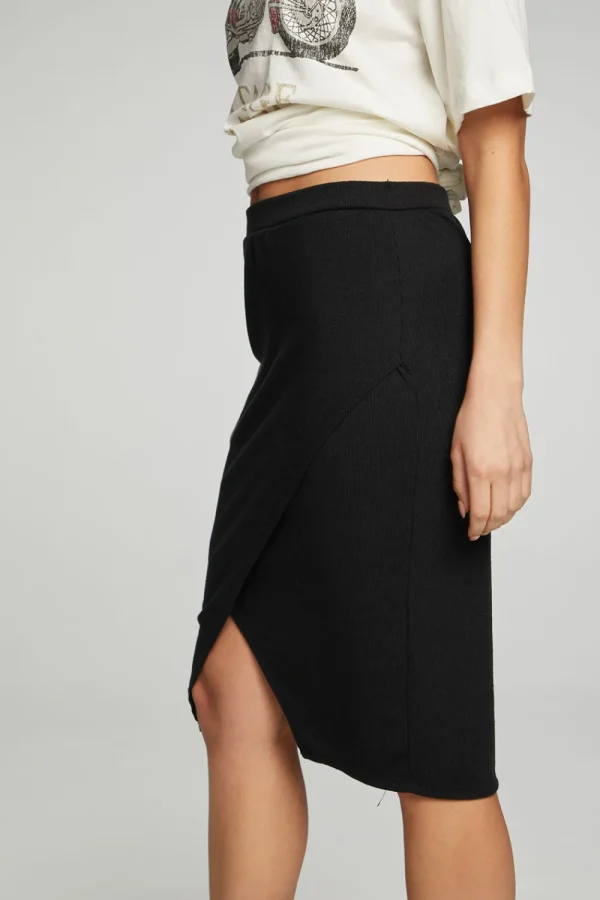 New Wrap Front Pencil Skirt Women Bottoms