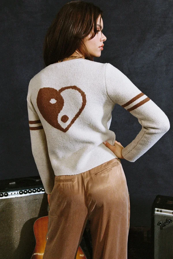 Best Yin Yang Heart Cardigan Women Loungewear | Graphics