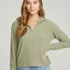 Outlet Zip Up Mock Neck Long Sleeve Pullover Women Tops