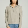 Hot Zip Up Mock Neck Long Sleeve Pullover Women Tops