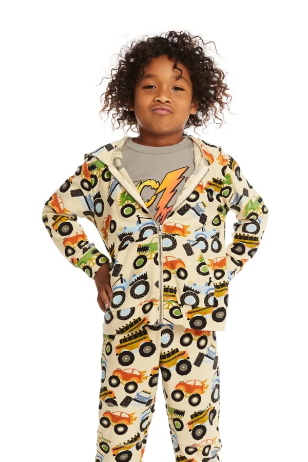 New Zip Up Monster Truck Hoodiee Kids/BOY Boys