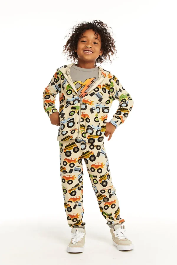New Zip Up Monster Truck Hoodiee Kids/BOY Boys