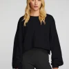 Best Zuma Cotton Terry Cropped Crewneck Pullover Women Loungewear | Tops