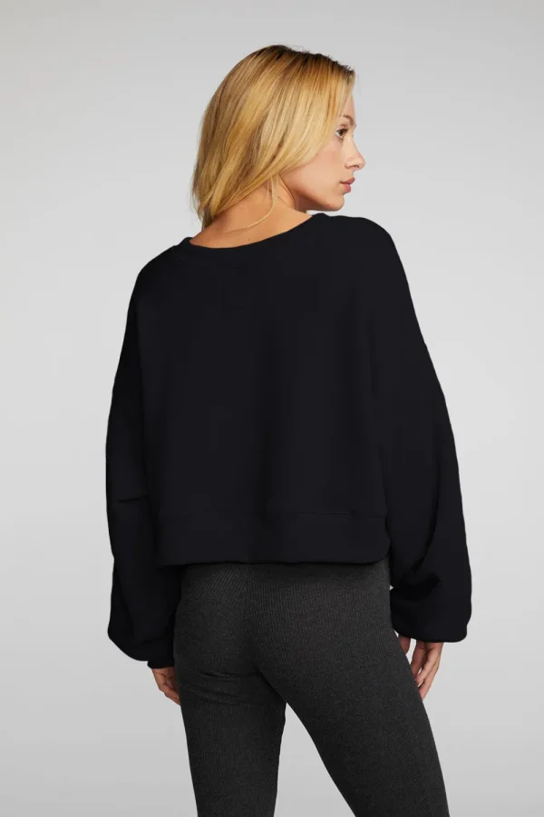 Best Zuma Cotton Terry Cropped Crewneck Pullover Women Loungewear | Tops