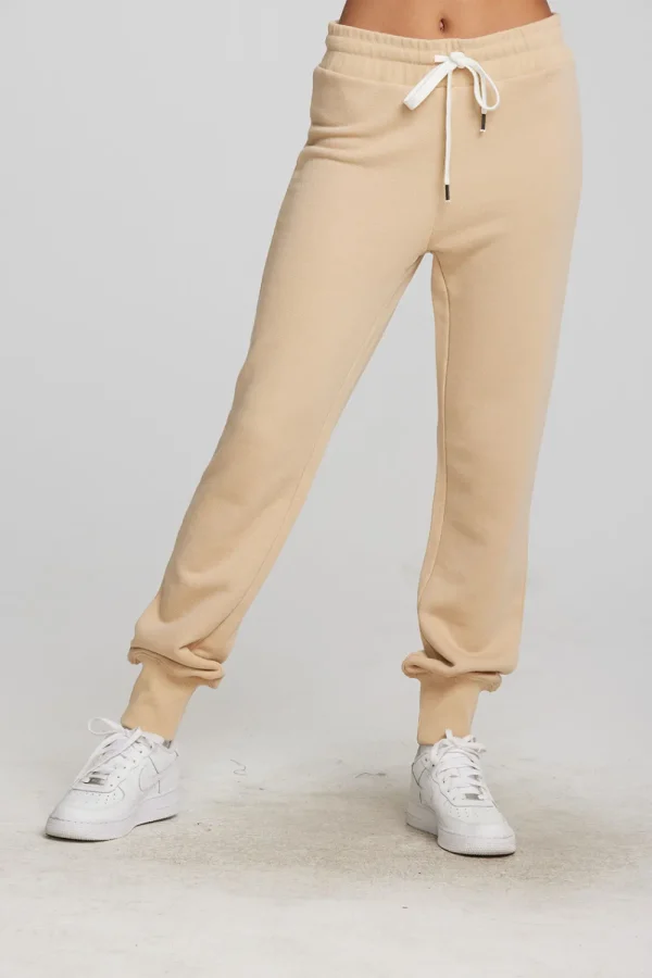 Clearance Zuma Cotton Terry Joggers With Rib And Shoestring Tie Women Loungewear | Bottoms
