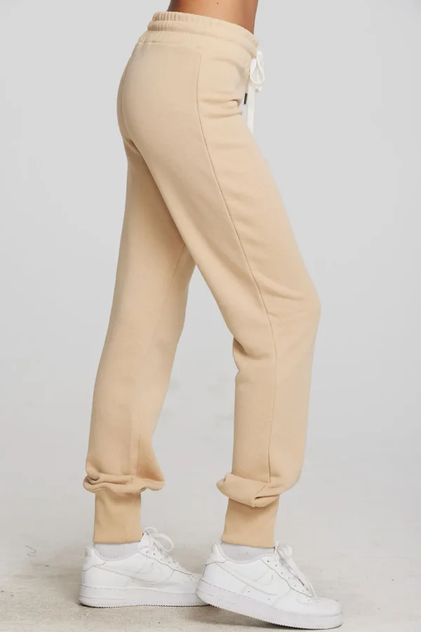 Clearance Zuma Cotton Terry Joggers With Rib And Shoestring Tie Women Loungewear | Bottoms