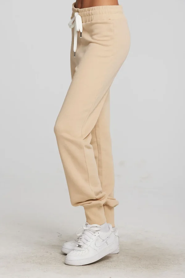 Clearance Zuma Cotton Terry Joggers With Rib And Shoestring Tie Women Loungewear | Bottoms
