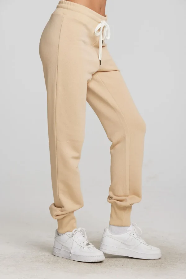 Clearance Zuma Cotton Terry Joggers With Rib And Shoestring Tie Women Loungewear | Bottoms