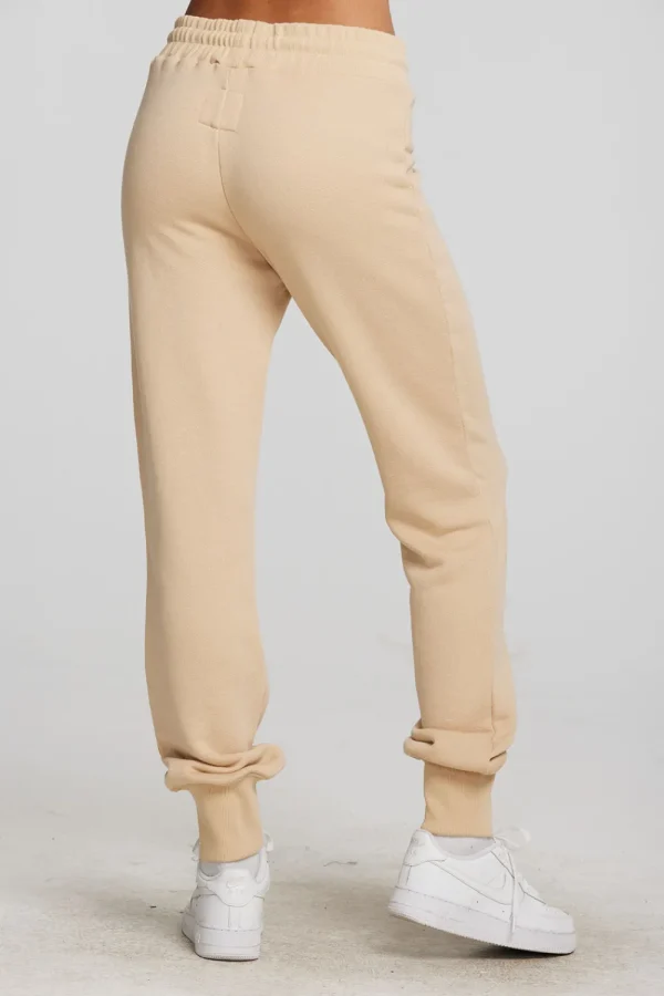Clearance Zuma Cotton Terry Joggers With Rib And Shoestring Tie Women Loungewear | Bottoms